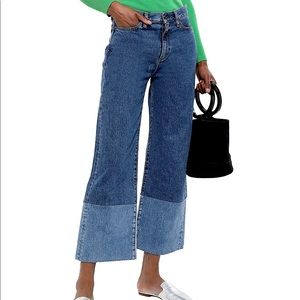 Simon Miller two tone wide leg jeans 28